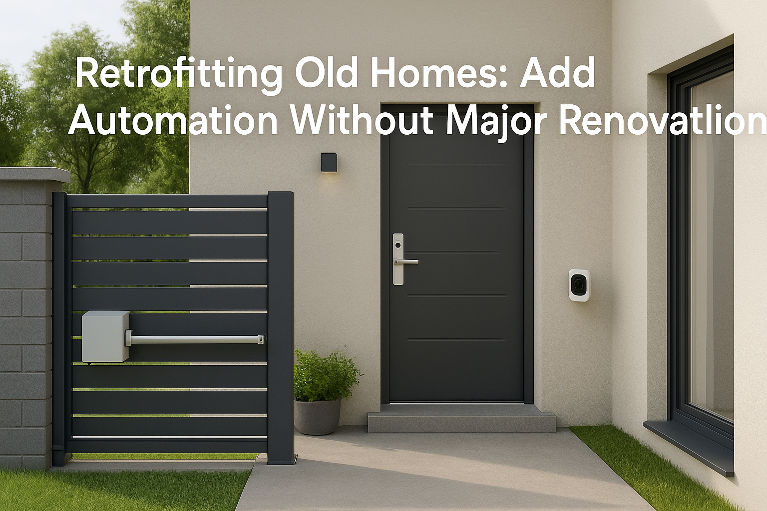 Retrofitting old homes with automatic gate systems without major renovation